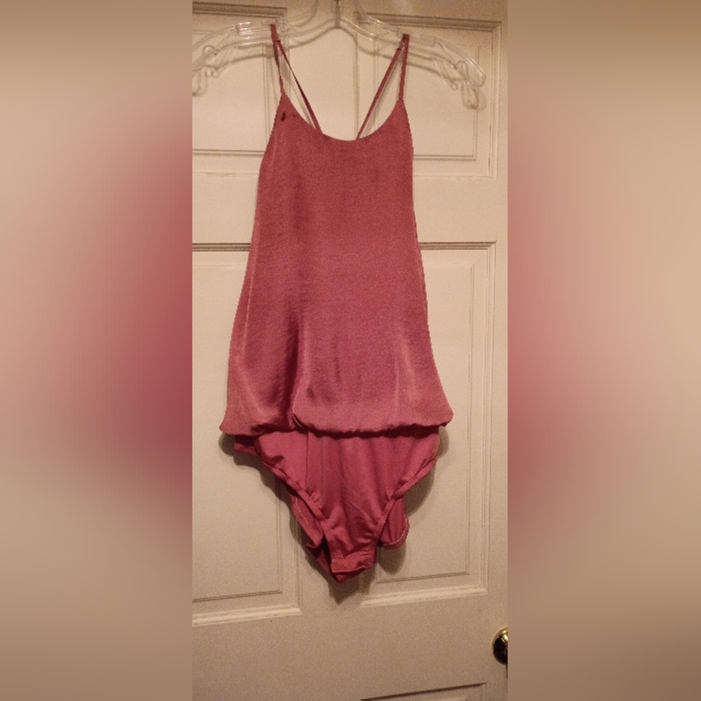 Gorgeous Copper Racer Back/String Blousy Bodysuit SZ L